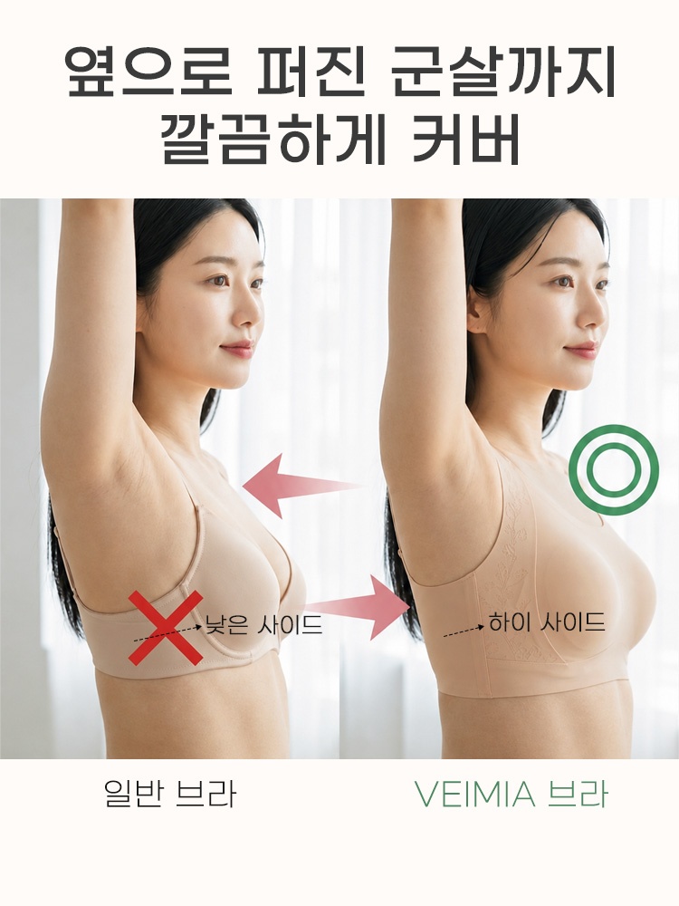 하이사이드 미니마이저 브라 옆으로 퍼진 군살까지깔끔하게 커버 VEIMIA 베이미아