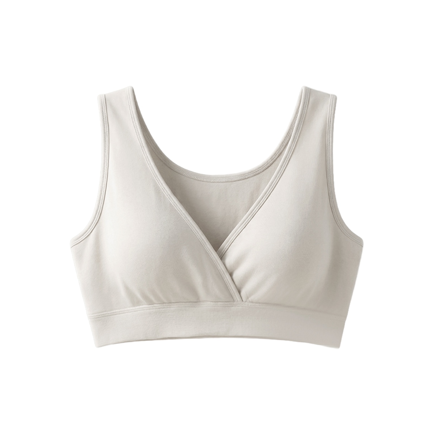 【초특가 2장₩69,900】VEIMIA 밤새 편안한 수유 브라丨부드러운 면 소재 노와이어 디자인 조임 없는 착용감 데일리 홈웨어 임산부 수유맘 추천
