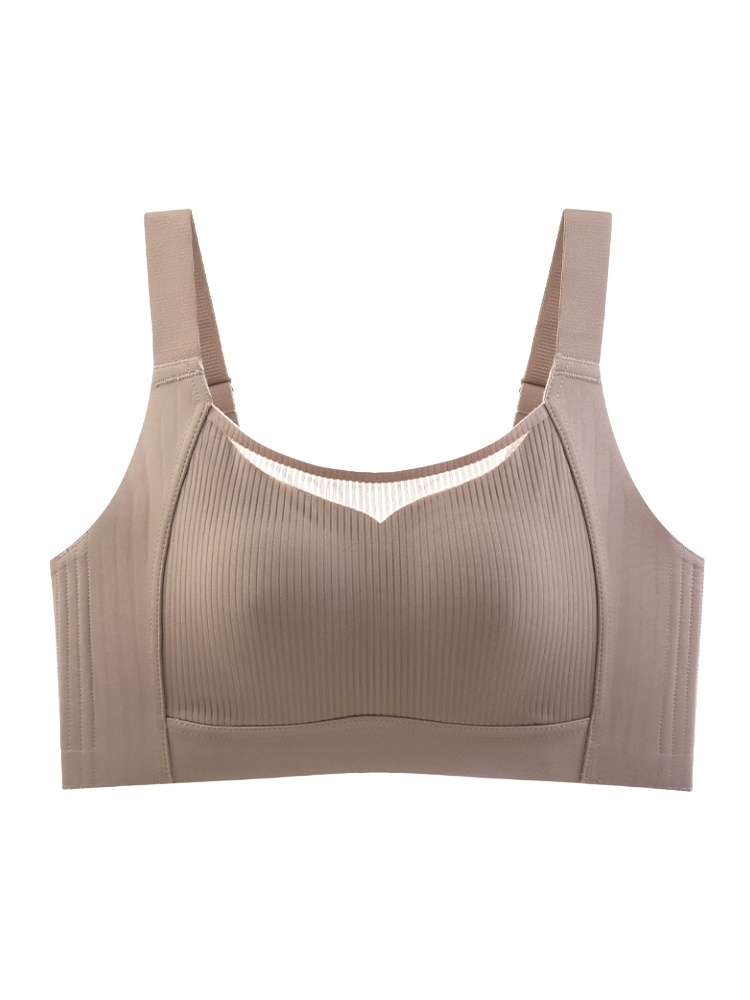 VEIMIA 큰 가슴 작아 보이는 보정형 브라丨처짐 방지 흔들림 방지 0.2cm 초박형 플커버 브래지어