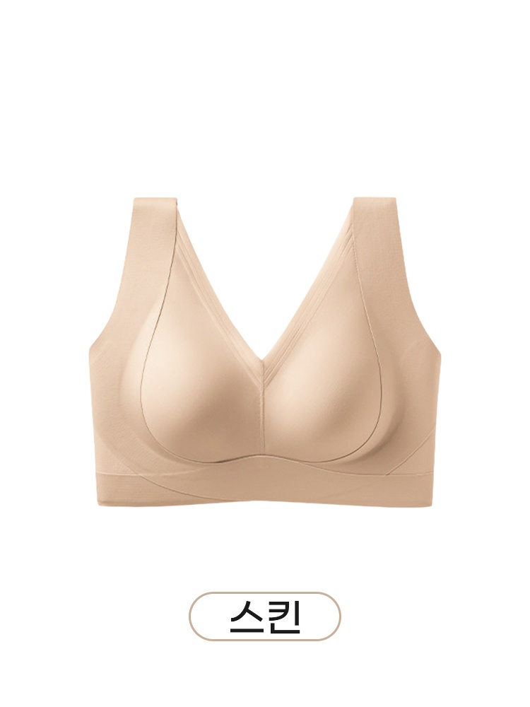 VEIMIA 편안한 노후크 리프팅 브라탑丨노와이어 안정적 서포트 하이 사이드 부유방 커버 큰가슴 여성 추천