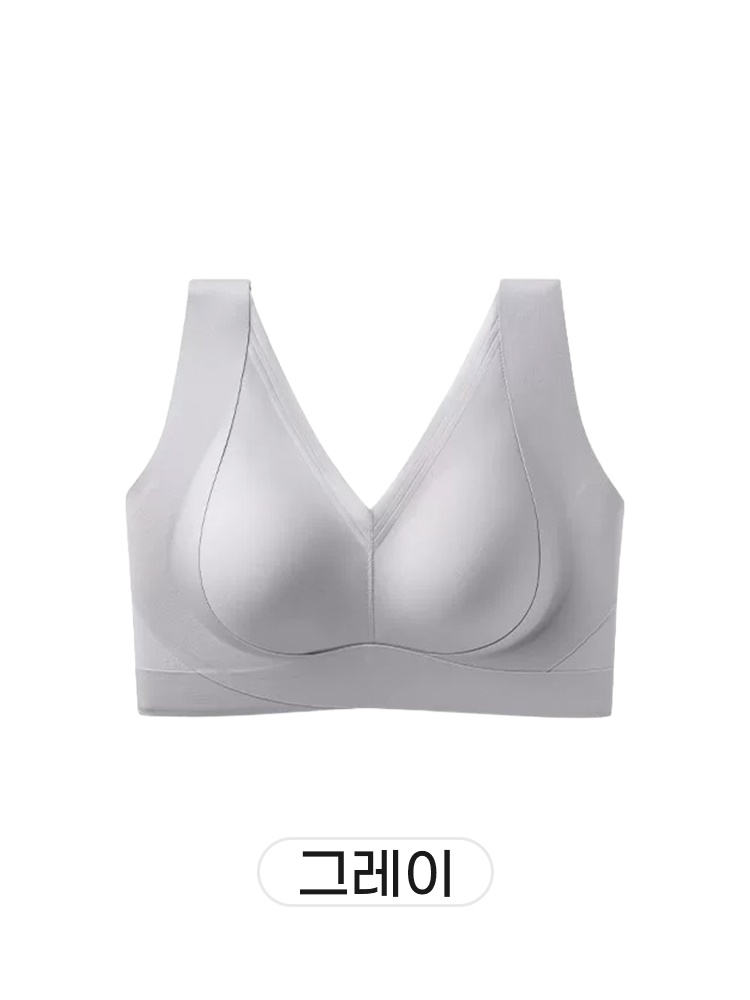 VEIMIA 편안한 노후크 리프팅 브라탑丨노와이어 안정적 서포트 하이 사이드 부유방 커버 큰가슴 여성 추천