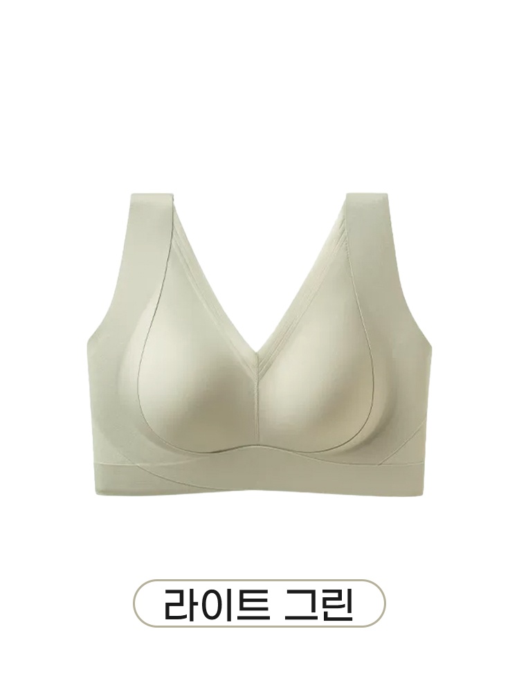 VEIMIA 편안한 노후크 리프팅 브라탑丨노와이어 안정적 서포트 하이 사이드 부유방 커버 큰가슴 여성 추천