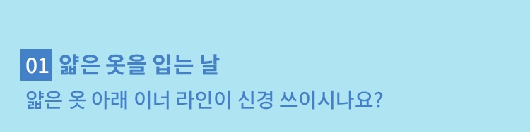  얇은 옷을 입을 때의 이너 고민 VEIMIA