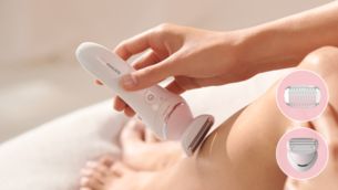 裝上剃毛刀頭剃除敏感部位毛髮