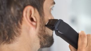 精確剃鬚刀頭是修剪面頰、下巴和頸部鬍鬚線條的完美工具