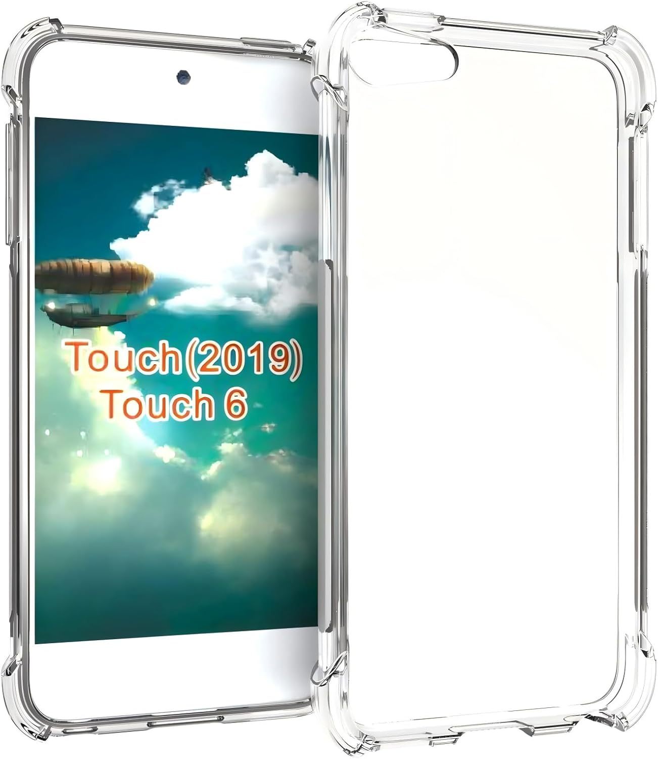 TIYA Case Clear TPU Four Corners Cover Transparent Soft