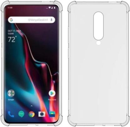TIYA Case Clear for OnePlus 7 Pro 1+7Pro TPU Four Corners Cover Transparent Soft