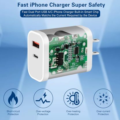 Charger Fast Charging Adapter[Apple MFi Certified]2Pack