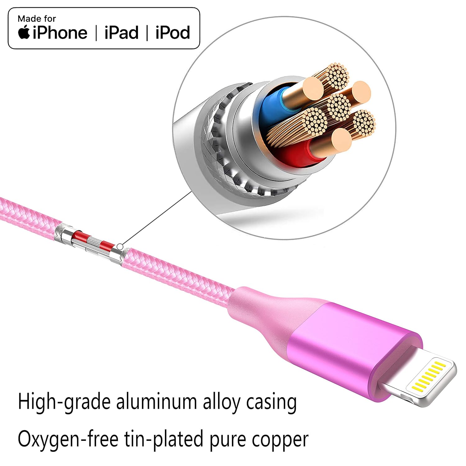 Fast Charging Lightning 6ft 4 Pack  