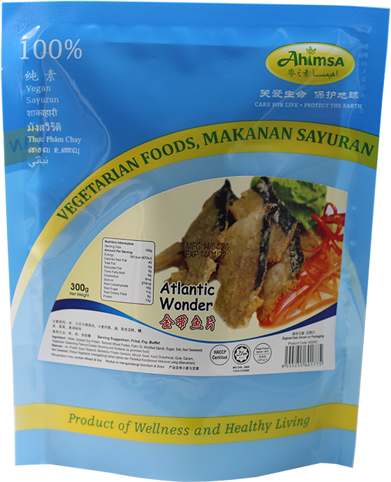 Atlantic Wonder [Plant Based Fish Slices] | Kepingan Soya Vegetarian Berperisa Ikan | 金带鱼片 