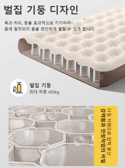 아웃도어 캠핑용 자충식 에어매트