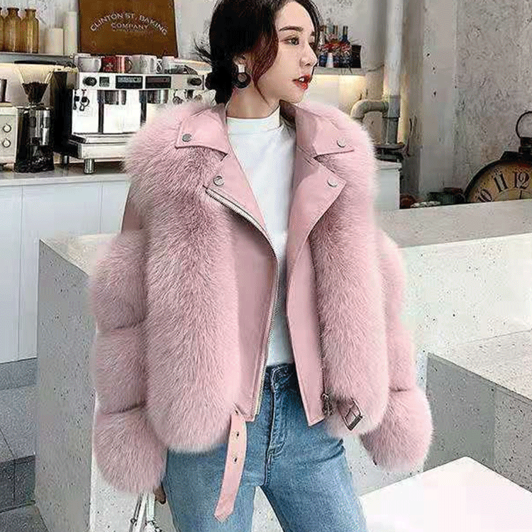 인조 여우 털 코트