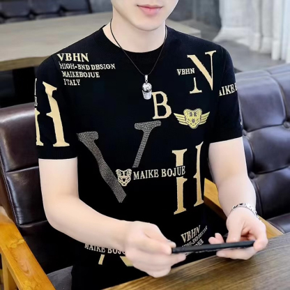 여름 아이스 니트 반팔 티셔츠