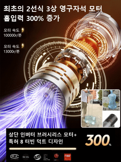 강력한 흡입력의 휴대용 다기능 청소기