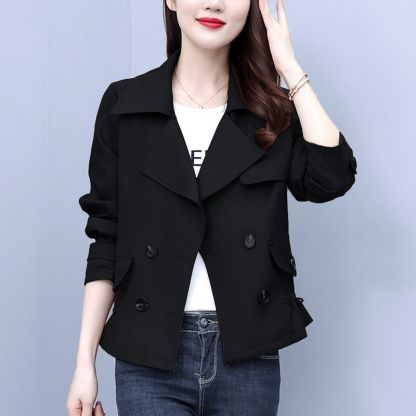 모던 캐주얼 쇼트 트렌치코트