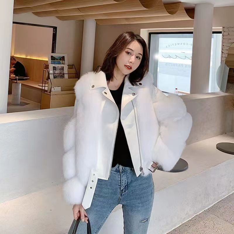 인조 여우 털 코트
