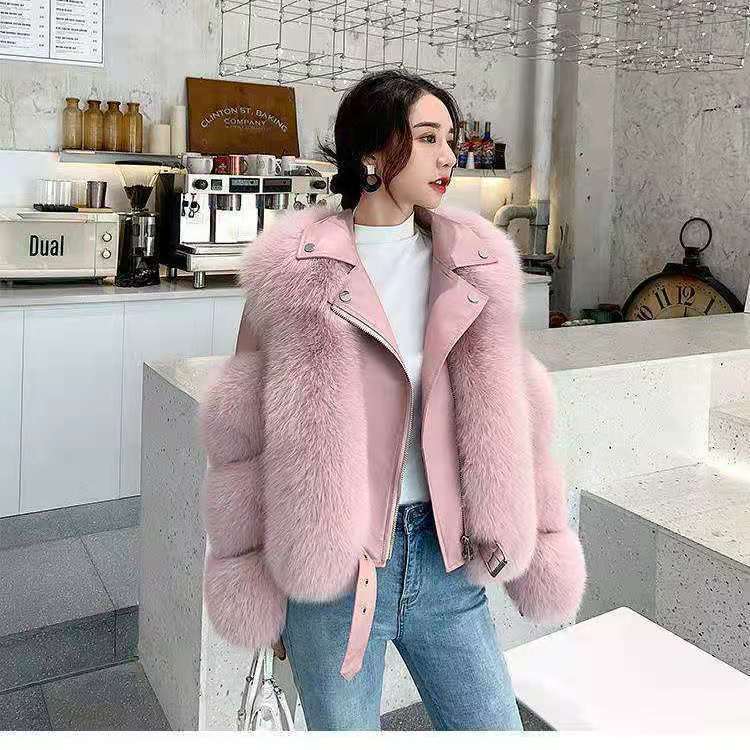 인조 여우 털 코트