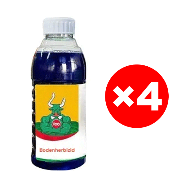 Gründliches Unkrautentfernen, schadet dem Boden nicht, eine Flasche reicht für 3-5 Morgen Land.