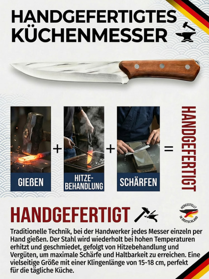 ThyssenKrupp Profi-Messer – 60x Geschmiedet, Walnuss-Griff &Nano-Laser-Schliff