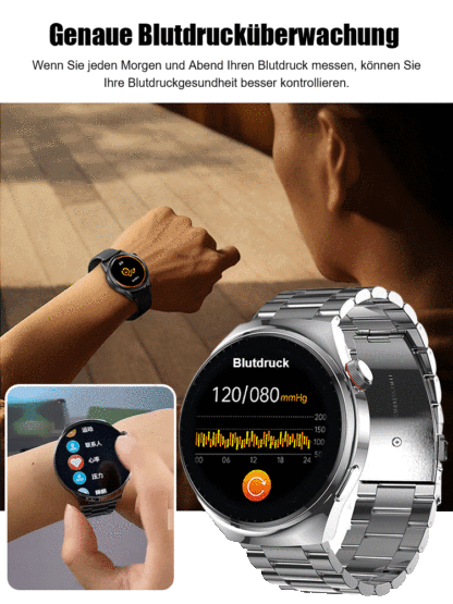 ⌚✅【Nur 90% Rabatt】Gesundheits Smartwatch mit Stahlband