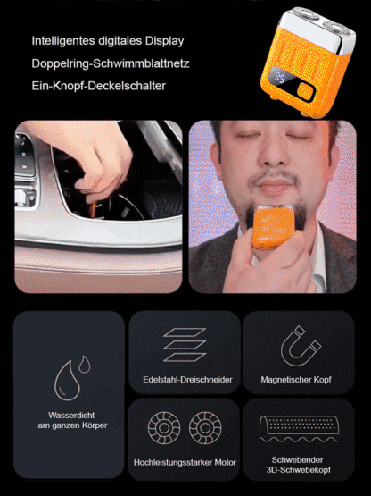 Intelligenter Digitalanzeige-Elektrorasierer mit Doppelringklinge