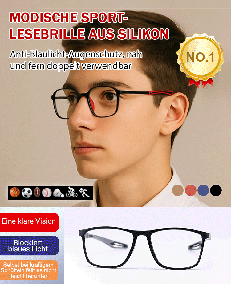 ✨️✅【Nie wieder Brille wechseln】Ultraleichte und bequeme Anti-Blaulicht-Brille für Presbyopie