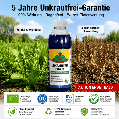 🏆✅Profi-Unkrautstopp & Schutz:  3h Wirkung & 5 Jahre Unkrautfrei & Sicher !
