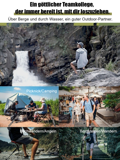 🆕✅Klappbarer Krückenstuhl für den Außenbereich, Ultraleicht & tragbar!