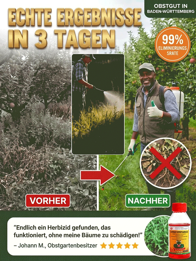 [Unkraut stirbt nach einmaligem Sprühen] Unkrautvernichtungsmittel für Obstgärten und Brachflächen