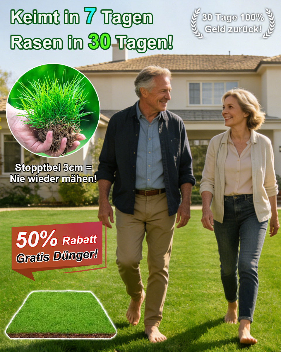🤩✅ Premium3cm-Zwergrasen: Keimt in 7 Tagen, 100% nie wieder mähen, 30 Tage risikofrei testen！
