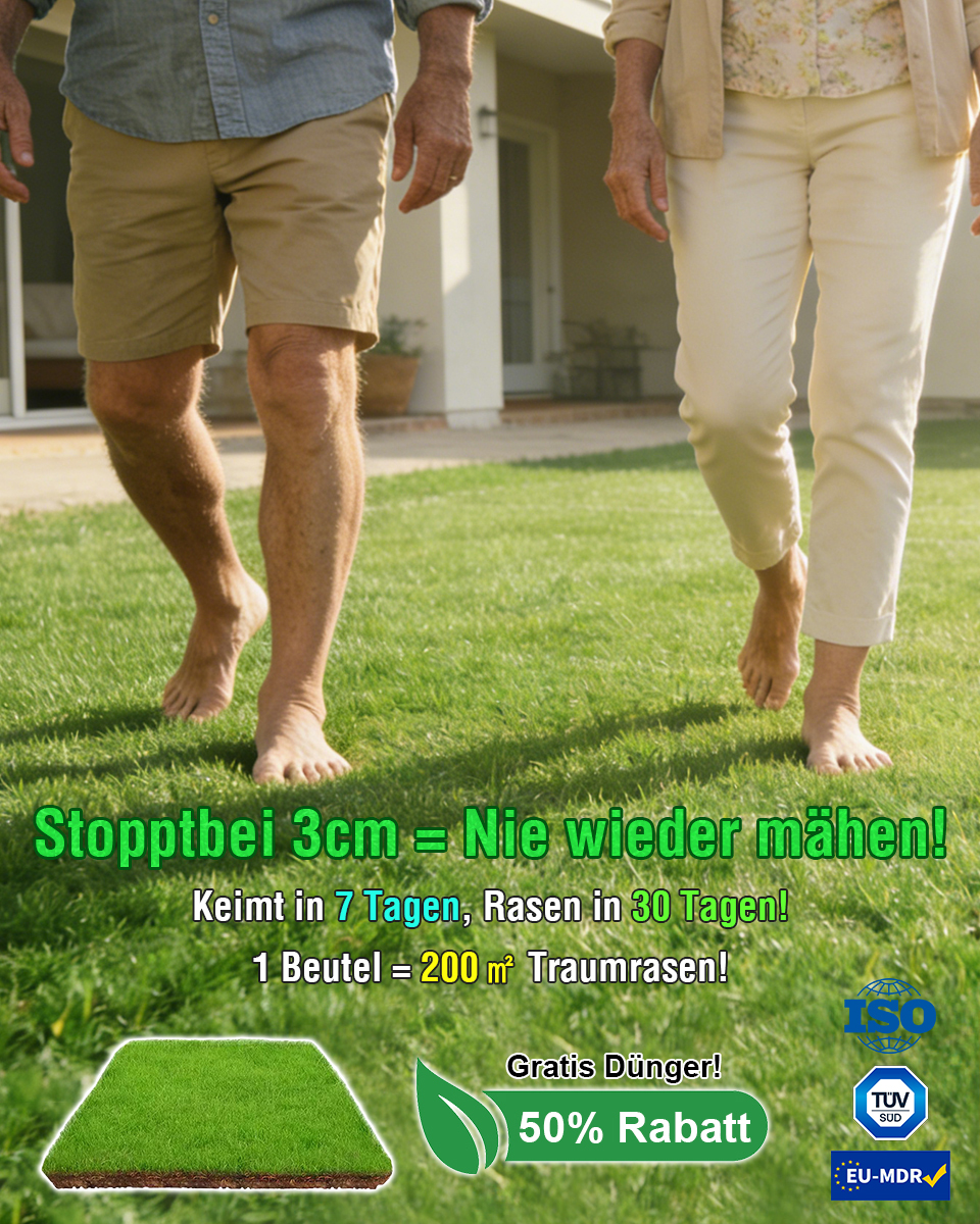 🤩✅ Premium3cm-Zwergrasen: Keimt in 7 Tagen, 100% nie wieder mähen, 30 Tage risikofrei testen！