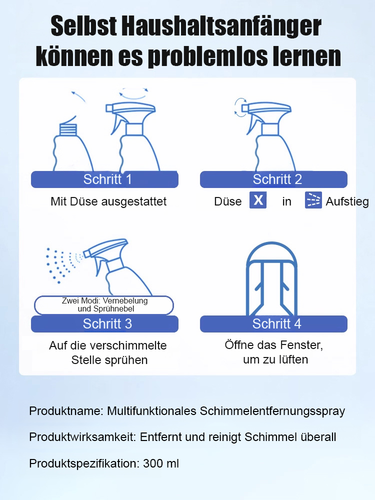【Ohne Nachwischen】Allzweck-Schimmel-Spray
