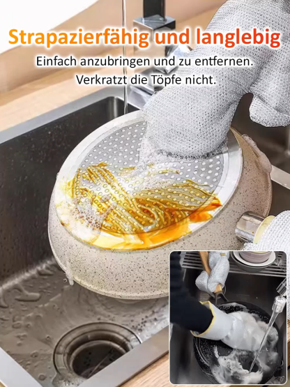 Geschirrspülhandschuhe aus verdicktem Silberdraht