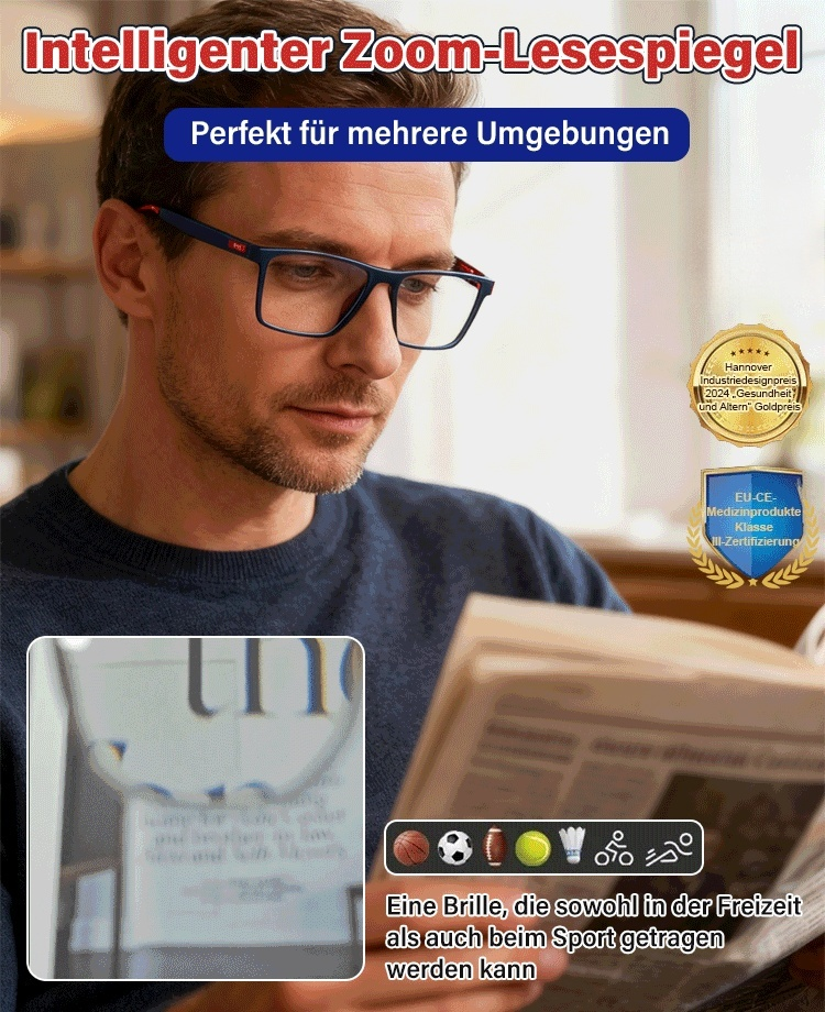👨‍⚕️💯Ultraleichte Sport-Lesebrille mit intelligentem Zoom