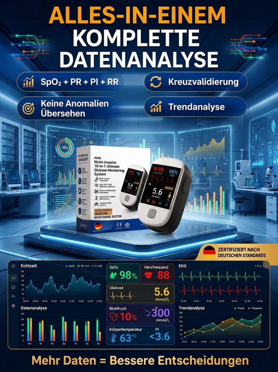 Puls-Oximeter zur Überwachung der Sauerstoffsättigung und der Herzfrequenz