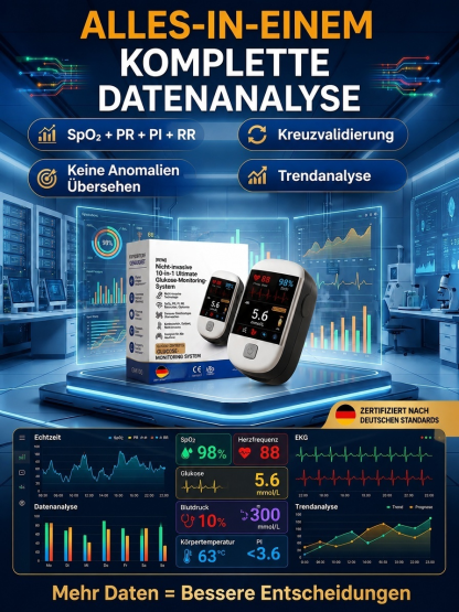 Puls-Oximeter zur Überwachung der Sauerstoffsättigung und der Herzfrequenz