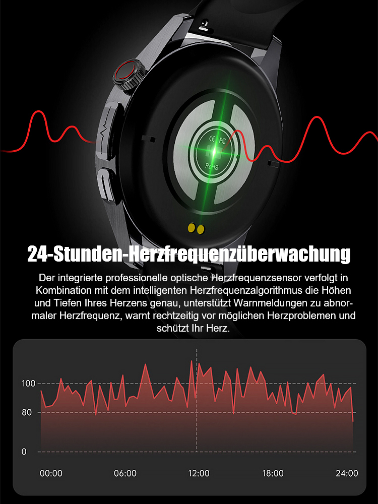 ⌚✅【Nur 90% Rabatt】Gesundheits Smartwatch mit Stahlband