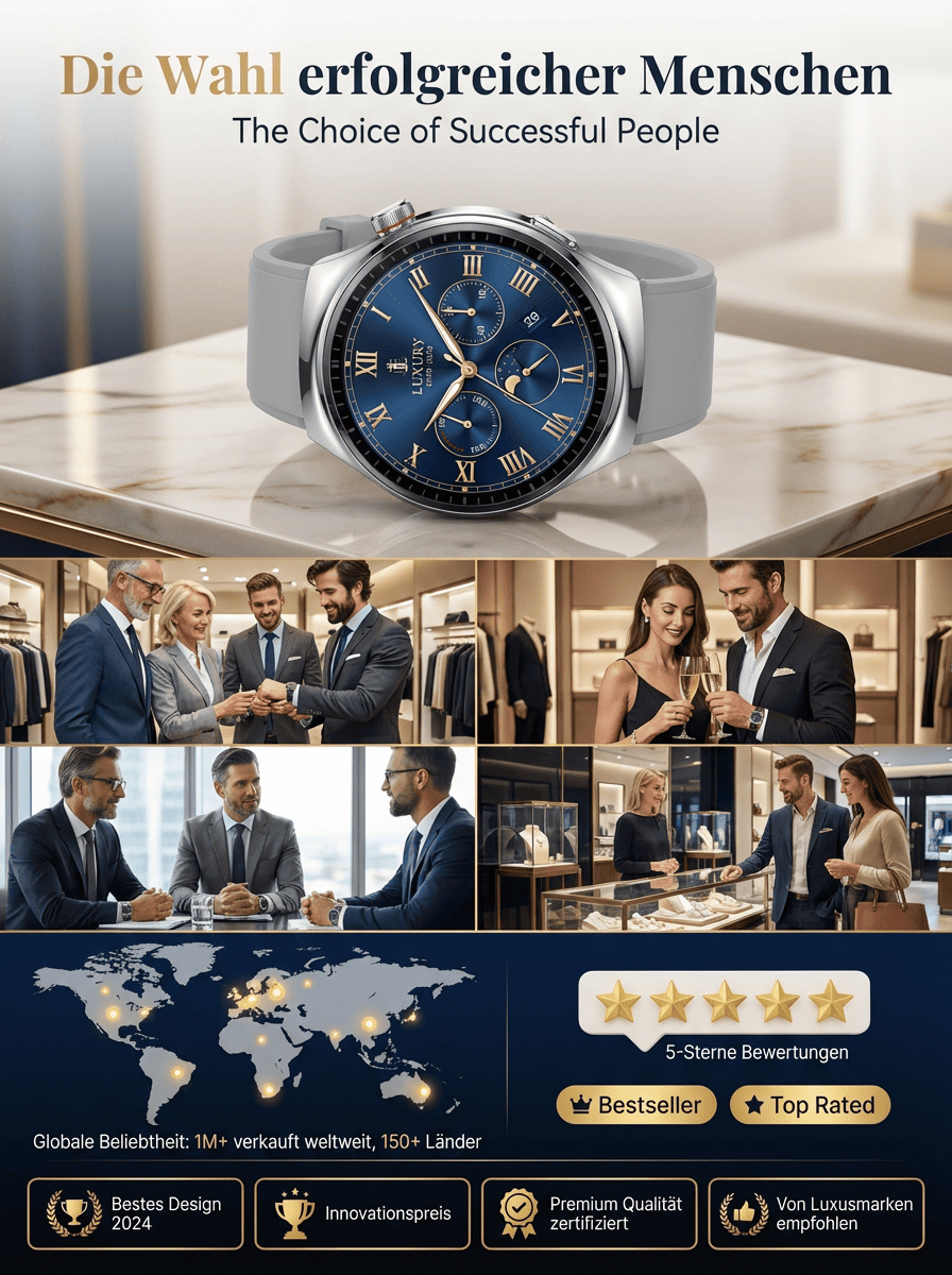 ⌚✅【Nur 90% Rabatt】Gesundheits Smartwatch mit Stahlband