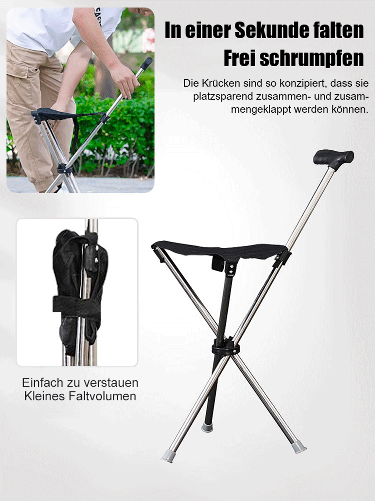 🆕✅Klappbarer Krückenstuhl für den Außenbereich, Ultraleicht & tragbar!