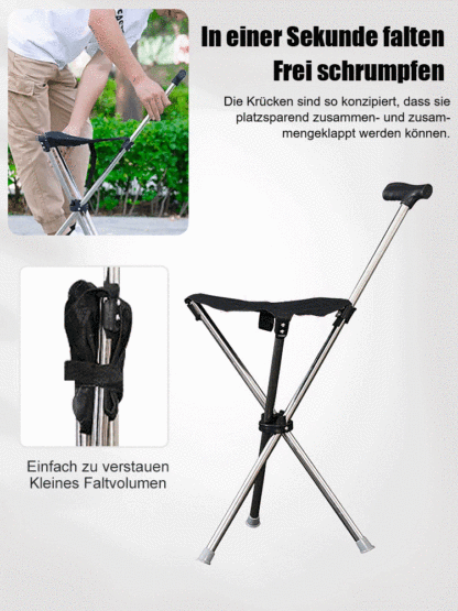 🆕✅Klappbarer Krückenstuhl für den Außenbereich, Ultraleicht & tragbar!