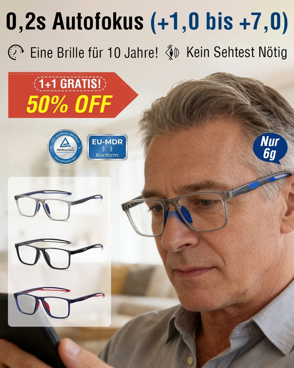 👨‍⚕️💯Ultraleichte Sport-Lesebrille mit intelligentem Zoom