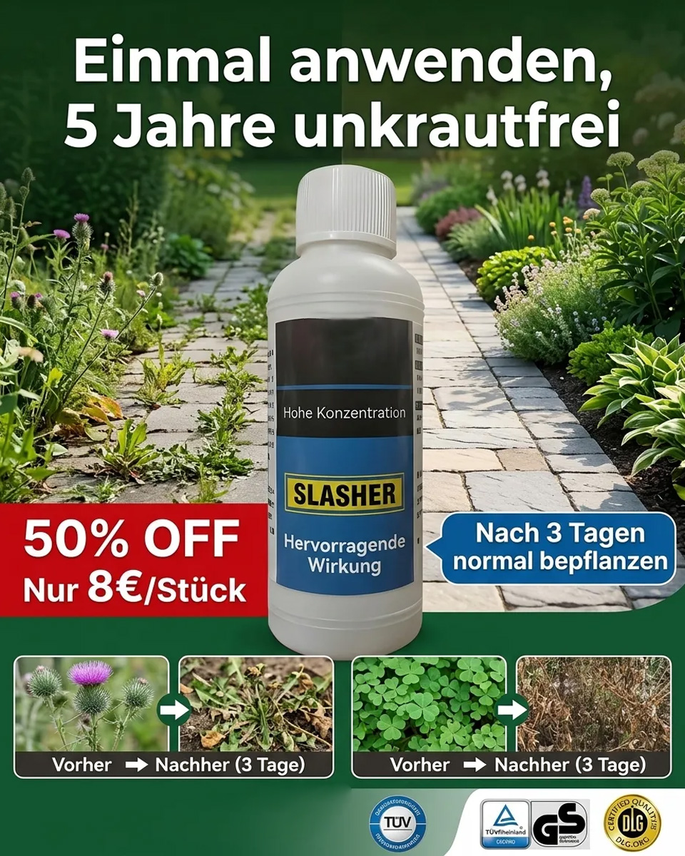 🏆✅【100% Glyphosatfre】Ultimatives Profi-Unkrautvernichter-Konzentrat: Sichtbar in 3 Stunden. Vernichtet 108 Unkrautarten & 8x schneller als andere！