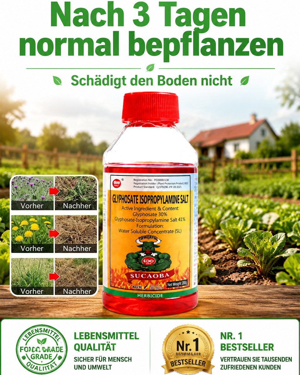 🥇🆗[Unkraut stirbt nach einmaligem Sprühen] Unkrautvernichtungsmittel für Obstgärten und Brachflächen