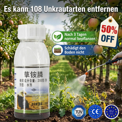 ✅👍Ultimatives Profi-Unkrautvernichter-Konzentrat: 1 Kappe für 1000 m² – Sichtbar in 3 Stunden & 3-fache Geld-zurück-Garantie！
