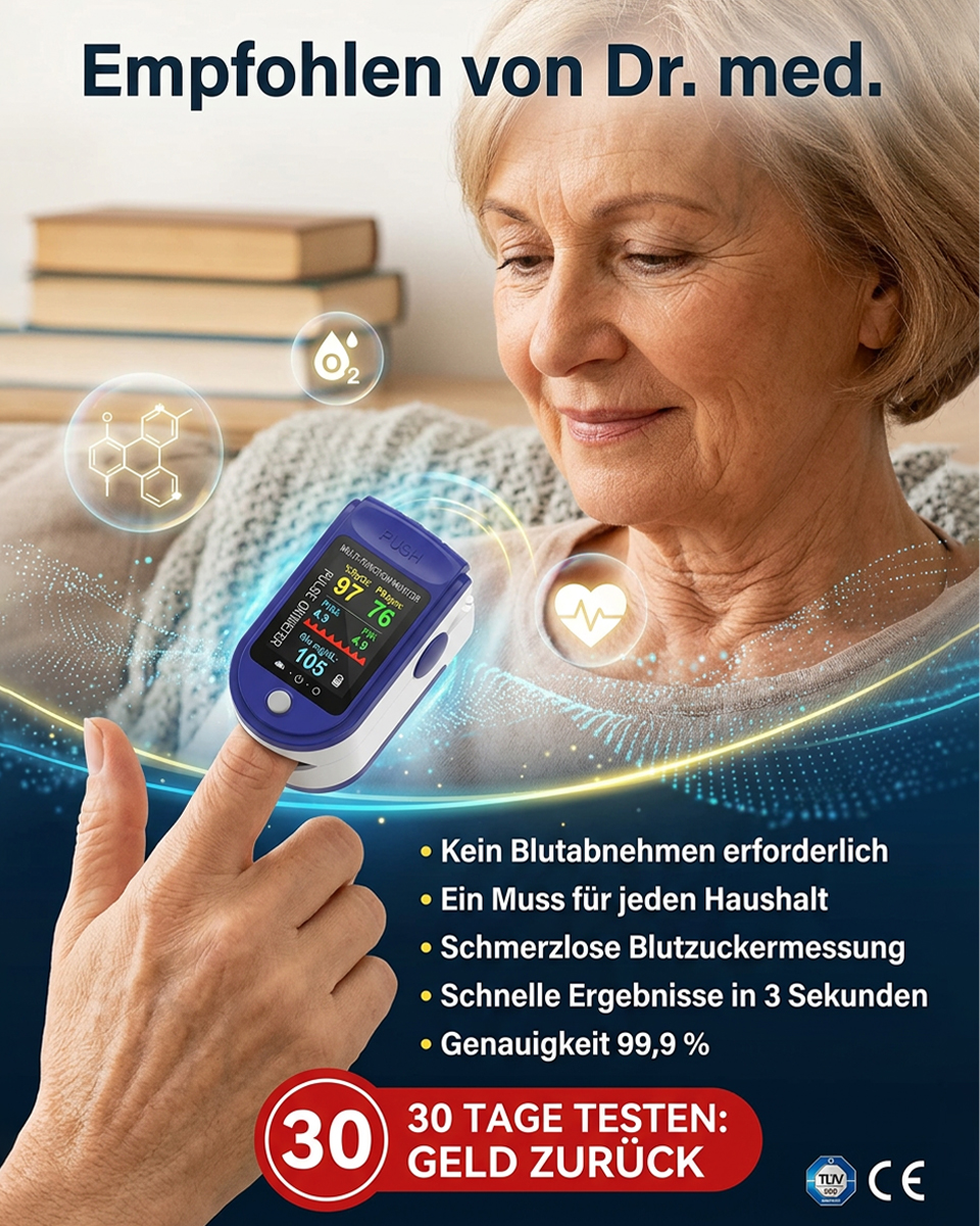 ✅👍【Weltweit heiß verkauft 30W+】Schmerzfreies Blutzucker- und Blutdruckmessgerät！