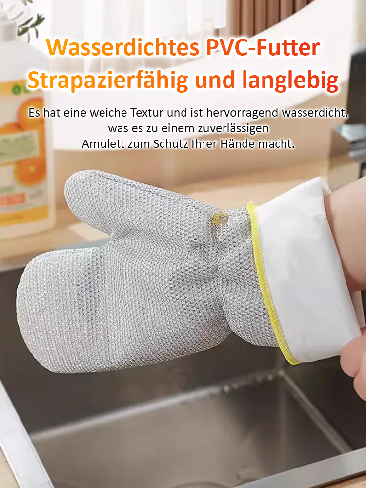 Geschirrspülhandschuhe aus verdicktem Silberdraht