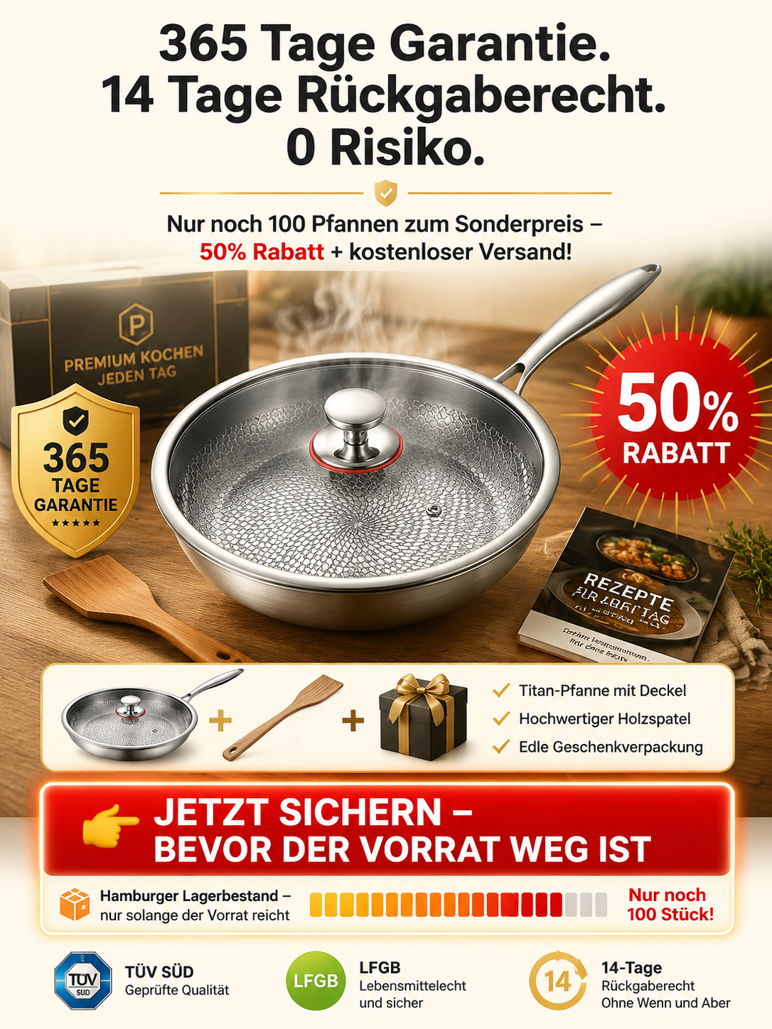 Medizinische Rein-Titan Pfanne – 50 Jahre Handwerkskunst aus dem Saarland