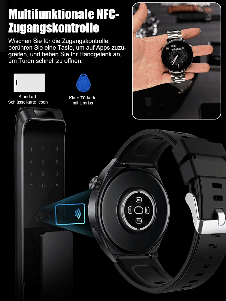 ⌚✅【Nur 90% Rabatt】Gesundheits Smartwatch mit Stahlband