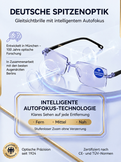 💥💥【1+1 gratis】50 Jahren Garantie, Smart Zoom Blaulichtschutz HD-Lesebrille