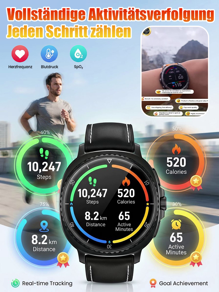 【Gesundheitsüberwachung】GT8 Ultra-Großbild-Smartwatch